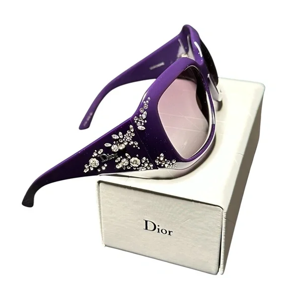 Dior Ondine Crystal Embellished Sunglasses with Case and Box - Brand New - Picture 7 of 13